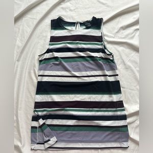 Ann Taylor Sleeveless Stripped Top with Side Slits